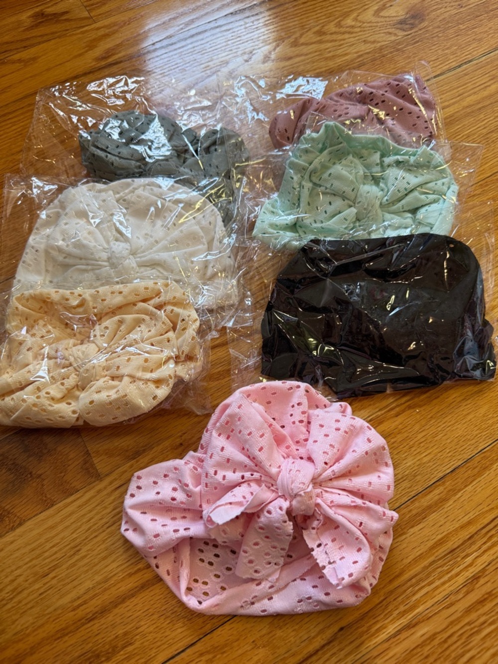 Kids Eyelet Knot Headwrap - Pink